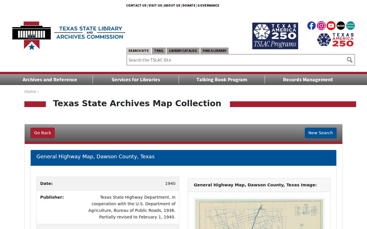 Ackerly criminal records research using the 1940 Dawson County map inset