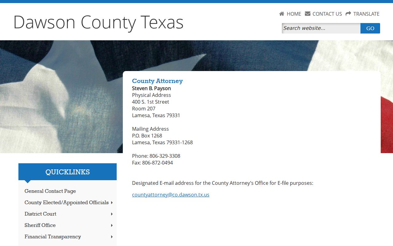 Dawson County criminal case County Attorney office
